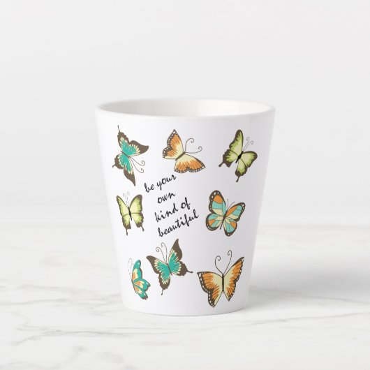 Tasse Latte Mint Soyez Vos Propres Beaux Papillons (Devant)