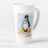 Tasse Latte Mise à niveau de Windows Debian Linux Tux (Angle droit)
