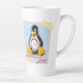 Tasse Latte Mise à niveau de Windows Debian Linux Tux (Droite)