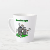 Tasse Latte “Misread Me Right” POV sarcasm design (Angle gauche)