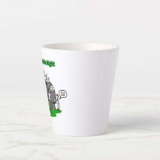 Tasse Latte “Misread Me Right” POV sarcasm design (Devant)