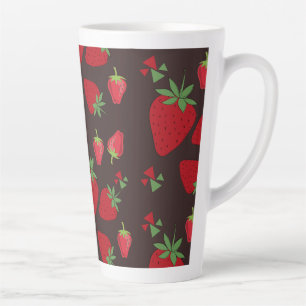 Tasse Latte Misterius et motif de fraises élégantes