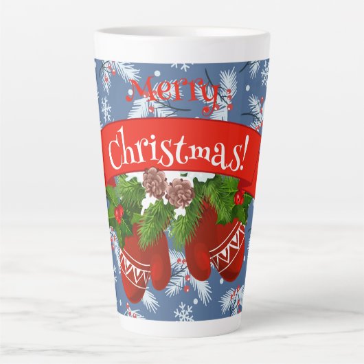 Tasse Latte Mittens de Noël (Devant)