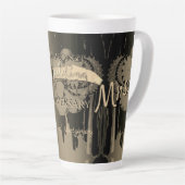 Tasse Latte "Mme"8e anniversaire du Mariage de bronze (Angle droit)