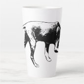 Tasse Latte Mode de suivi - Nez au sol (Devant)