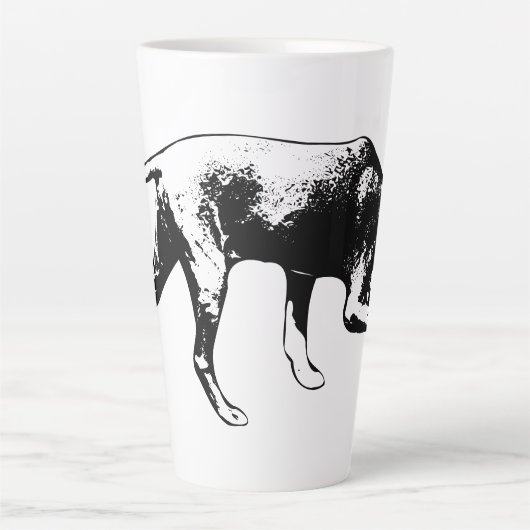 Tasse Latte Mode de suivi - Nez au sol (Devant)