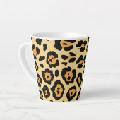Tasse Latte mode safari tache tache léopard imprimé guépard (Angle gauche)