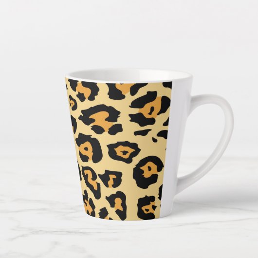 Tasse Latte mode safari tache tache léopard imprimé guépard (Droite)