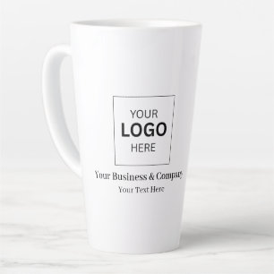 Tasse Latte Modèle de logo d'entreprise personnalisé