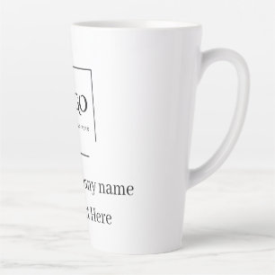 Tasse Latte Modèle de logo personnalisé élégant