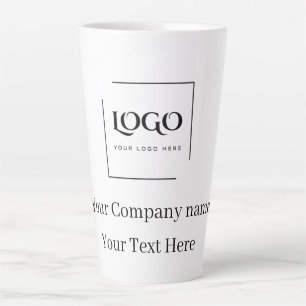 Tasse Latte Modèle de logo personnalisé élégant