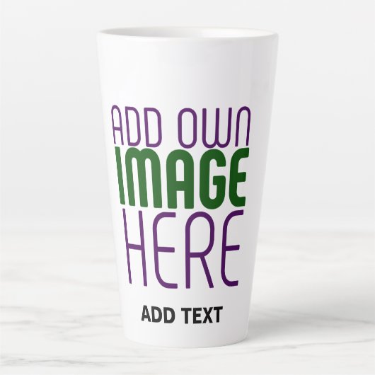 TASSE LATTE MODÈLE DE TEXTE D'IMAGE BLANCHE SIMPLE MODERNE (Devant)