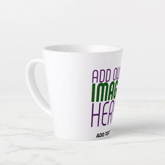 TASSE LATTE MODÈLE DE TEXTE D'IMAGE BLANCHE SIMPLE MODERNE (Angle gauche)
