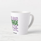 TASSE LATTE MODÈLE DE TEXTE D'IMAGE BLANCHE SIMPLE MODERNE (Angle droit)