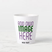 TASSE LATTE MODÈLE DE TEXTE D'IMAGE BLANCHE SIMPLE MODERNE (Devant)