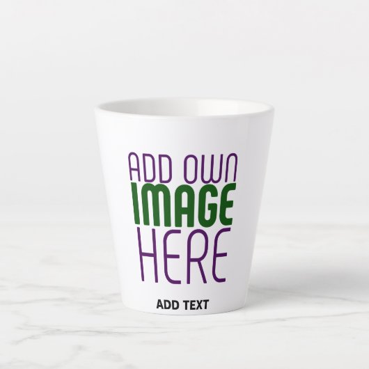 TASSE LATTE MODÈLE DE TEXTE D'IMAGE BLANCHE SIMPLE MODERNE (Devant)