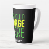 TASSE LATTE MODÈLE DE TEXTE D'IMAGE NOIRE SIMPLE ET MODERNE (Angle droit)