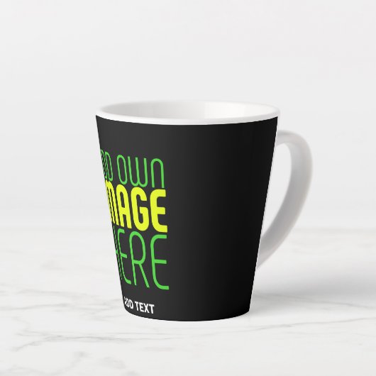 TASSE LATTE MODÈLE DE TEXTE D'IMAGE NOIRE SIMPLE ET MODERNE (Angle droit)