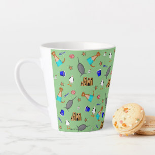 Tasse Latte Modèle de vacances d'été à la plage d'Oliver la lo