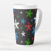 Tasse Latte Modèle floral (Angle droit)