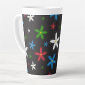Tasse Latte Modèle floral (Angle gauche)