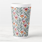Tasse Latte Modèle floral art populaire (Devant)