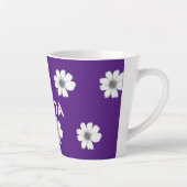 Tasse Latte Modèle floral violet (Droite)