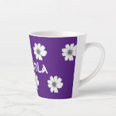 Tasse Latte Modèle floral violet (Droite)