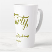 Tasse Latte modèle or 30e anniversaire ajouter nom date année (Angle droit)