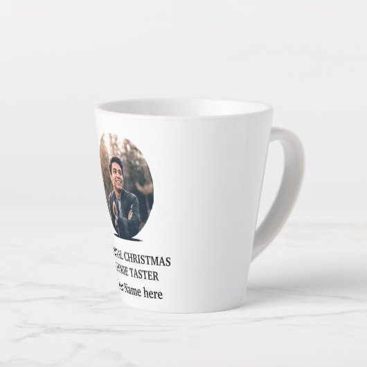 Tasse Latte Modèle photo de cookie de Noël moderne personnalis (Angle droit)