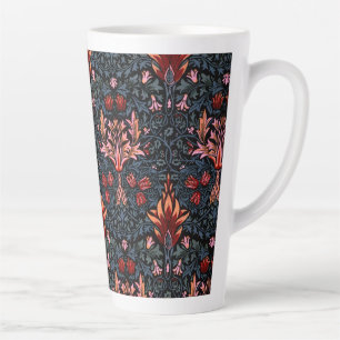 Tasse Latte Modèle Serpent Tête de William Morris Foncé