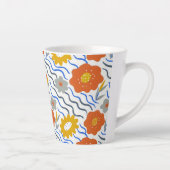 Tasse Latte Modern Abstract Flowers Boho Wavy (Droite)