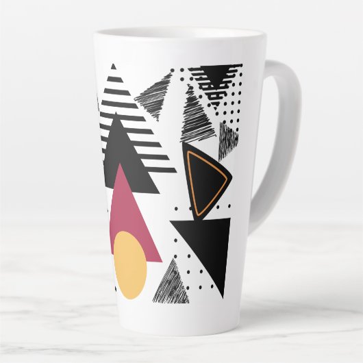 Tasse Latte Modern Abstract geometric art (Angle droit)