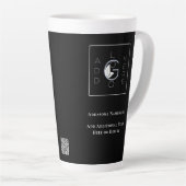 Tasse Latte Modern Black Ajouter Votre Logo Business Marketing (Angle droit)