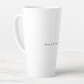Tasse Latte Modern Elegant Plain Simple Professional Name (Angle gauche)