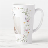 Tasse Latte Modern  First Mother's Day Photo Acrylic Gift (Droite)