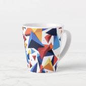 Tasse Latte Modern Fragment Grid (Angle droit)