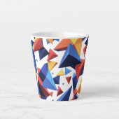 Tasse Latte Modern Fragment Grid (Devant)
