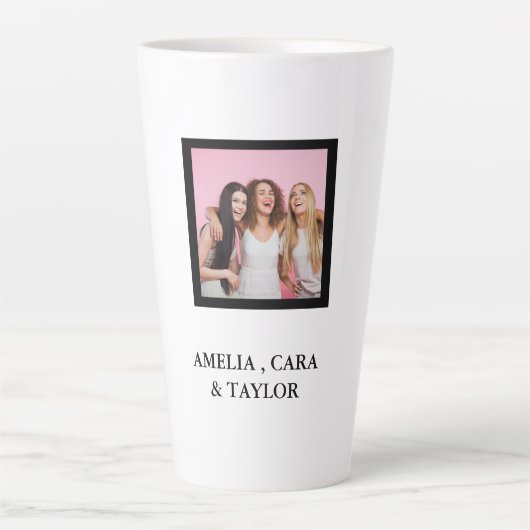 Tasse Latte Modern Friend Collage Photos Simple (Devant)