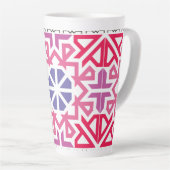 Tasse Latte Modern Geometric colorful Boho Pattern (Angle droit)