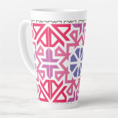 Tasse Latte Modern Geometric colorful Boho Pattern (Angle gauche)