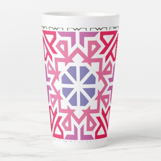 Tasse Latte Modern Geometric colorful Boho Pattern (Devant)