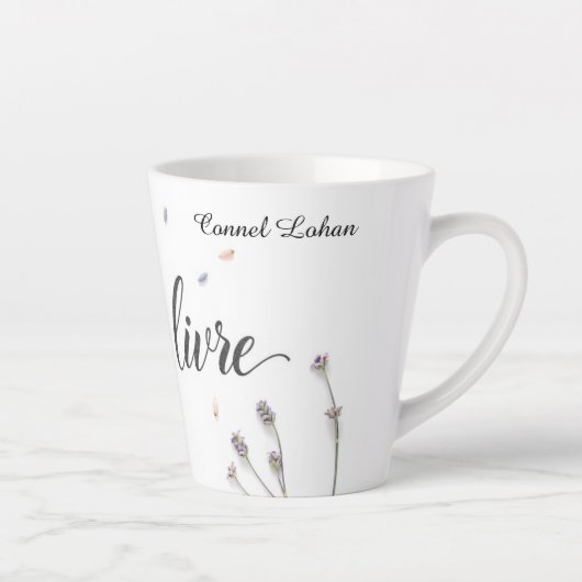 Tasse Latte Modern L'Art de Vivre Aesthetic Personalized (Droite)