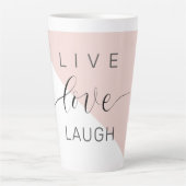 Tasse Latte Modern Love Laugh Motivation positive (Devant)