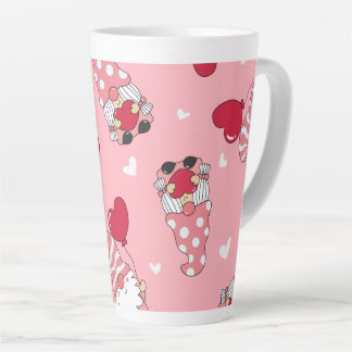 Tasse Latte Modern Minimal Red Heart Valentine’s Day Present
