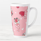Tasse Latte Modern Minimal Red Heart Valentine’s Day Present (Droite)