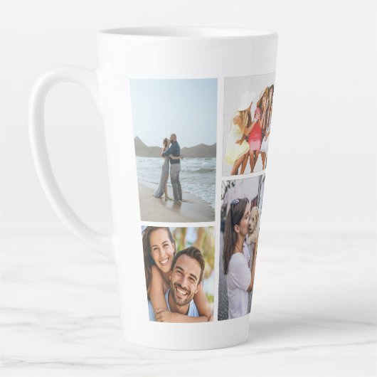 Tasse Latte Modern Multi Photo Keepsake (Gauche)