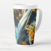 Tasse Latte Modern Navy & Gold Abstract Mountain Peak – Luxury (Angle droit)