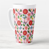 Tasse Latte Modern Spring Garden Butterfly Floral  (Angle gauche)