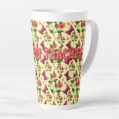 Tasse Latte Modern Spring Garden Butterfly Floral  Bone China (Angle droit)